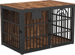Invenho Flame Grained Wooden Heavy Duty Furniture Style End Table Dog Crate, 46 inch