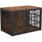 Show in main carousel: Invenho Flame Grained Wooden Heavy Duty Furniture Style End Table Dog Crate, 46 inch slide 1 of 8