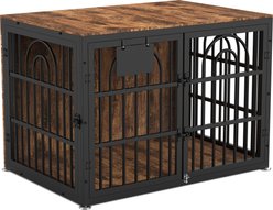 Invenho Flame Grained Wooden Heavy Duty Furniture Style End Table Dog Crate, 42 inch