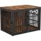 Show in main carousel: Invenho Flame Grained Wooden Heavy Duty Furniture Style End Table Dog Crate, 42 inch slide 1 of 9