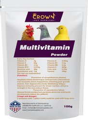 Crown Pet Supplies Powder Multivitamin Bird Supplement, 3.53-oz bag