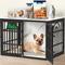 Show in main carousel: Invenho Marble Grained Heavy Duty Furniture Style End Table Dog Crate, 38 inch slide 2 of 9