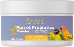 Crown Pet Supplies Probiotic Over 10 Billions Bacteria Powder Parrot Supplement, 3.53-oz jar