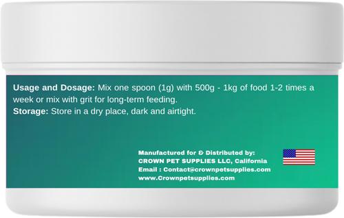 Show full view: Crown Pet Supplies Trace Mineral Elements Powder Racing Pigeon Supplement, 3.53-oz jar slide 2 of 9