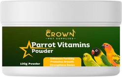 Crown Pet Supplies Full Spectrum of Vitamins Powder Parrot Supplement, 3.53-oz jar