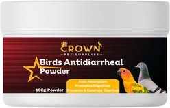 Crown Pet Supplies Antidiarrheal Powder Bird Supplement, 3.53-oz jar
