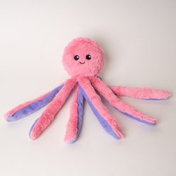 Bundle x Joy Octopus Crinkle Legs Squeaky Plush Dog Toy, Pink & Purple, Medium