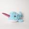 Show in main carousel: Bundle x Joy Dreamy Narwhal Squeaky Crinkle Plush Dog Toy, Blue, Medium slide 2 of 5