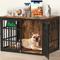 Show in main carousel: Invenho Flame Grained Wooden Heavy Duty Furniture Style End Table Dog Crate, 38 inch slide 2 of 9