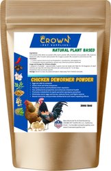 Crown Pet Supplies All Natural Plant Based Dewormer Powder Chicken Supplement, 7.055-oz bag