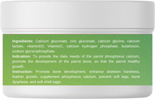 Show full view: Crown Pet Supplies Calcium & Vitamin D3 Powder Bird Supplement, 3.53-oz jar slide 2 of 8