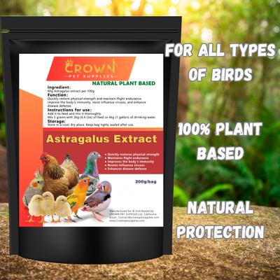 Show full view: Crown Pet Supplies Astragalus Extract Powder Bird Supplement, 7.055-oz bag slide 2 of 5
