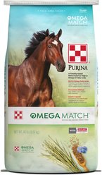 Purina Omega Match Ration Balancer Horse Feed, 40-lb bag