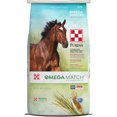 Purina Omega Match Ration Balancer Horse Feed, 40-lb bag