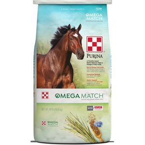 Purina Omega Match Ration Balancer Horse Feed, 40-lb bag