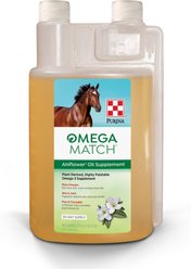 Purina Omega Match Ahiflower Oil Horse Supplement, 32-fl oz jug