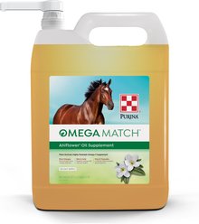 Purina Omega Match Ahiflower Oil Horse Supplement, 1-gal jug