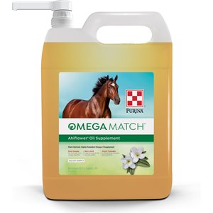 Purina Omega Match Ahiflower Oil Horse Supplement, 1-gal jug