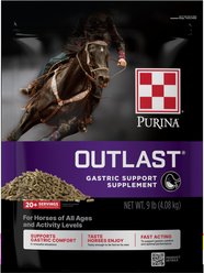 Purina Outlast Gastric Support Pellets Horse Digestive Aid, 9-lb bag