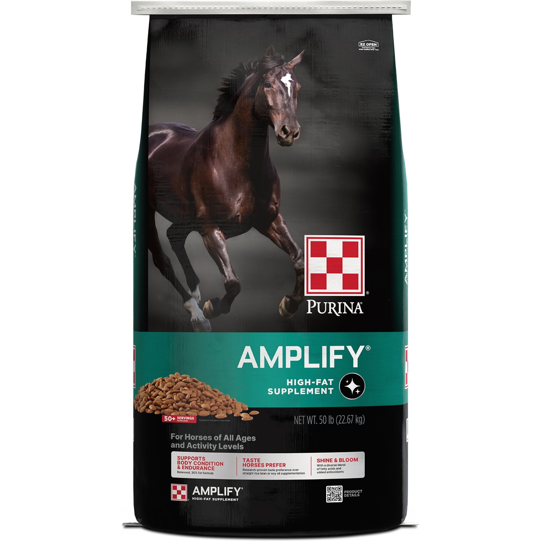 Purina Amplify High-Fat Horse Supplement, 50-lb bag