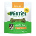 Minties Large Mint Flavored Dental Dog Treats 50+ lbs, 32-oz bag, 24 count