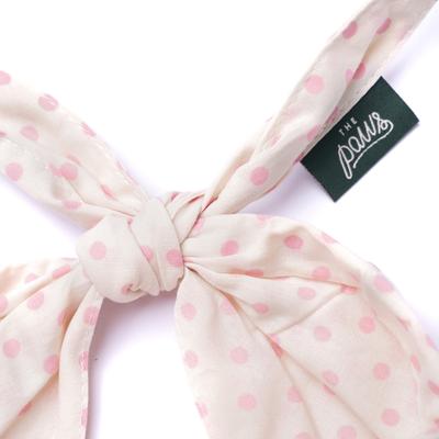 Show full view: The Paws Polka Dot Dog Bandana, Pink, Medium slide 2 of 3