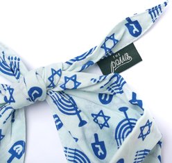 The Paws Christmas Hanukkah Dog Bandana, Blue, Small slide 2 of 6