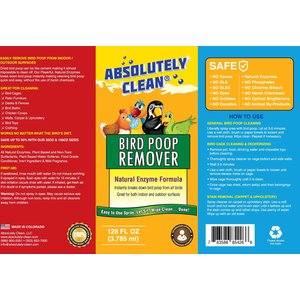 Absolutely Clean Bird Poop Remover Natural Enzyme Cleaner, 16-oz bottle