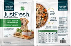 JustFoodForDogs JustFresh Human Grade Home-Cooked Chicken & Beef Fresh Dog Food Combo, 12-oz pouch, case of 14 (7 Beef + 7 Chicken) slide 2 of 7
