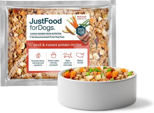 JustFoodForDogs Beef & Russet Potato Recipe Frozen Human-Grade Fresh Dog Food