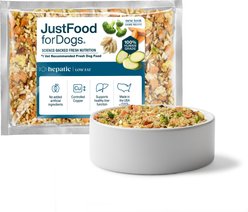 JustFoodForDogs Veterinary Diet Hepatic Support Low Fat Frozen Human-Grade Fresh Dog Food, 18-oz pouch, case of 7