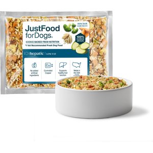 JustFoodForDogs Veterinary Diet Hepatic Support Low Fat Frozen Human-Grade Fresh Dog Food, 18-oz pouch, case of 7