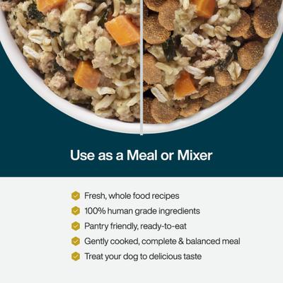 Show full view: JustFoodForDogs JustFresh Human Grade Home-Cooked Turkey Recipe Fresh Dog Food, 12-oz pouch, pack of 7 slide 6 of 11