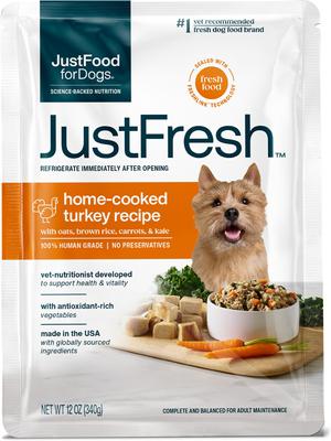 JustFoodForDogs JustFresh Human Grade Home-Cooked Turkey Recipe Fresh Dog Food