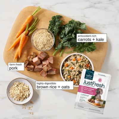 JustFoodForDogs JustFresh Human Grade Home-Cooked Pork Recipe Fresh Dog Food