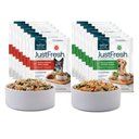 JustFoodForDogs JustFresh Human Grade Home-Cooked Chicken & Beef Fresh Dog Food Combo, 12-oz pouch, case of 14 (7 Beef + 7 Chicken)