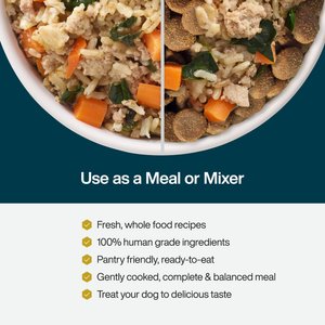 JustFoodForDogs JustFresh Human Grade Home-Cooked Chicken Recipe Fresh Dog Food, 12-oz pouch, case of 7