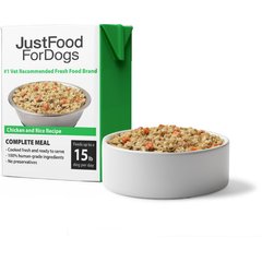 JustFoodForDogs Pantry Fresh Chicken & White Rice Fresh Dog Food, 12.5-oz pouch, case of 6