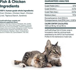 JustFoodForCats Fish & Chicken Recipe Frozen Human-Grade Fresh Cat Food, 126-oz bundle slide 2 of 7