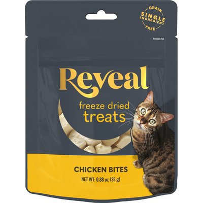 Reveal Reveal Single Ingredient Chicken Bites Grain-Free Freeze-Dried Cat Treats, 0.88-oz bag, 1 count