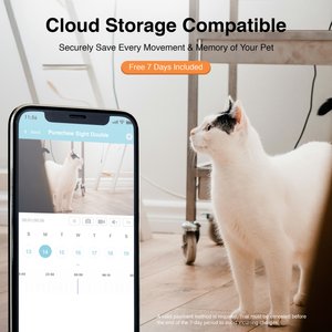 INSTACHEW Purechew Sight Double Smart Automatic Wi-Fi Enabled Pet Feeder with HD Camera, White