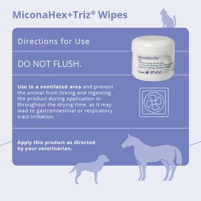 Show full view: MiconaHex+Triz Wipes for Dogs, Cats & Horses, 50 count slide 4 of 9