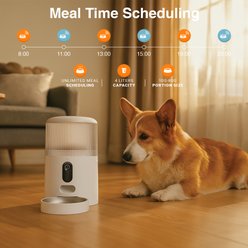 INSTACHEW Purechew Sight Double Smart Automatic Wi-Fi Enabled Pet Feeder with HD Camera, White slide 2 of 7
