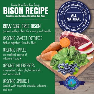 Shepherd Boy Farms Bison Recipe Freeze-Dried Dog Food, 14-oz bag