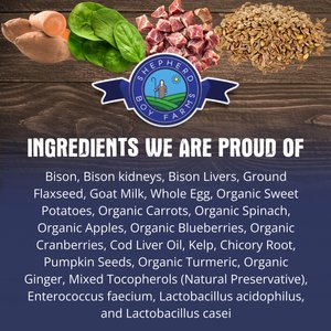 Shepherd Boy Farms Bison Recipe Freeze-Dried Dog Food, 14-oz bag