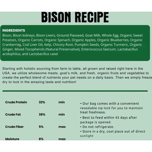 Shepherd Boy Farms Bison Recipe Freeze-Dried Dog Food, 14-oz bag