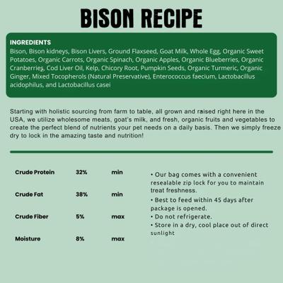 Show full view: Shepherd Boy Farms Bison Recipe Freeze-Dried Dog Food, 14-oz bag slide 4 of 10