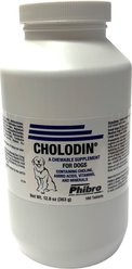 PhiBro Cholodin Liver Flavored Chewable Tablets Vitamin Supplement for Dogs, 180 count