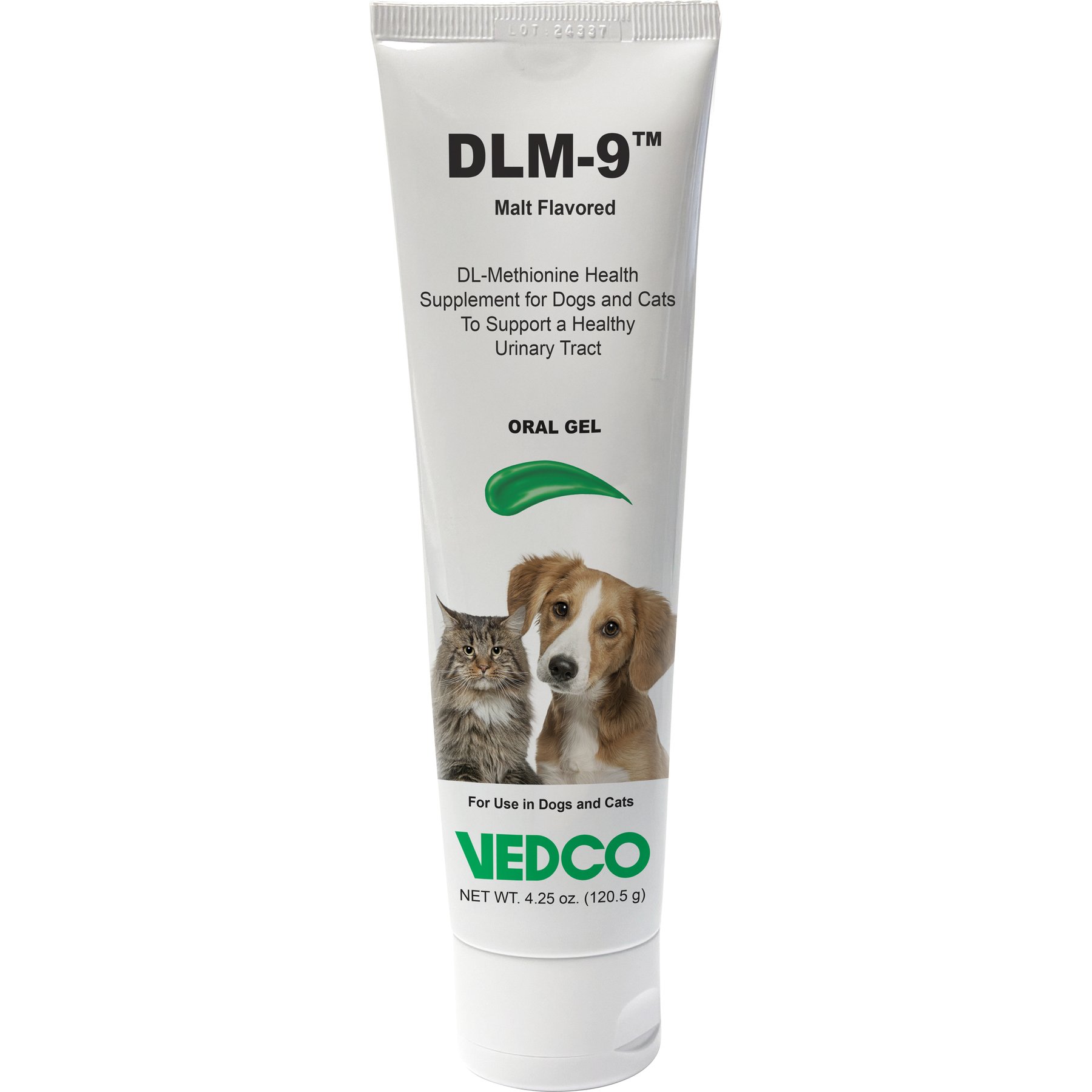 VEDCO DLM-9 Malt Flavored Oral Gel Urinary Supplement for Dogs & Cats, 4.25-oz tube