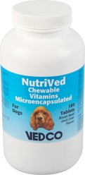 NutriVed Microencapsulated Chewable Tablet Vitamin Supplement for Dogs, 180 count